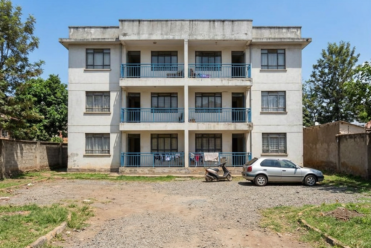 Low-cost apartment building: Community courtyard homes