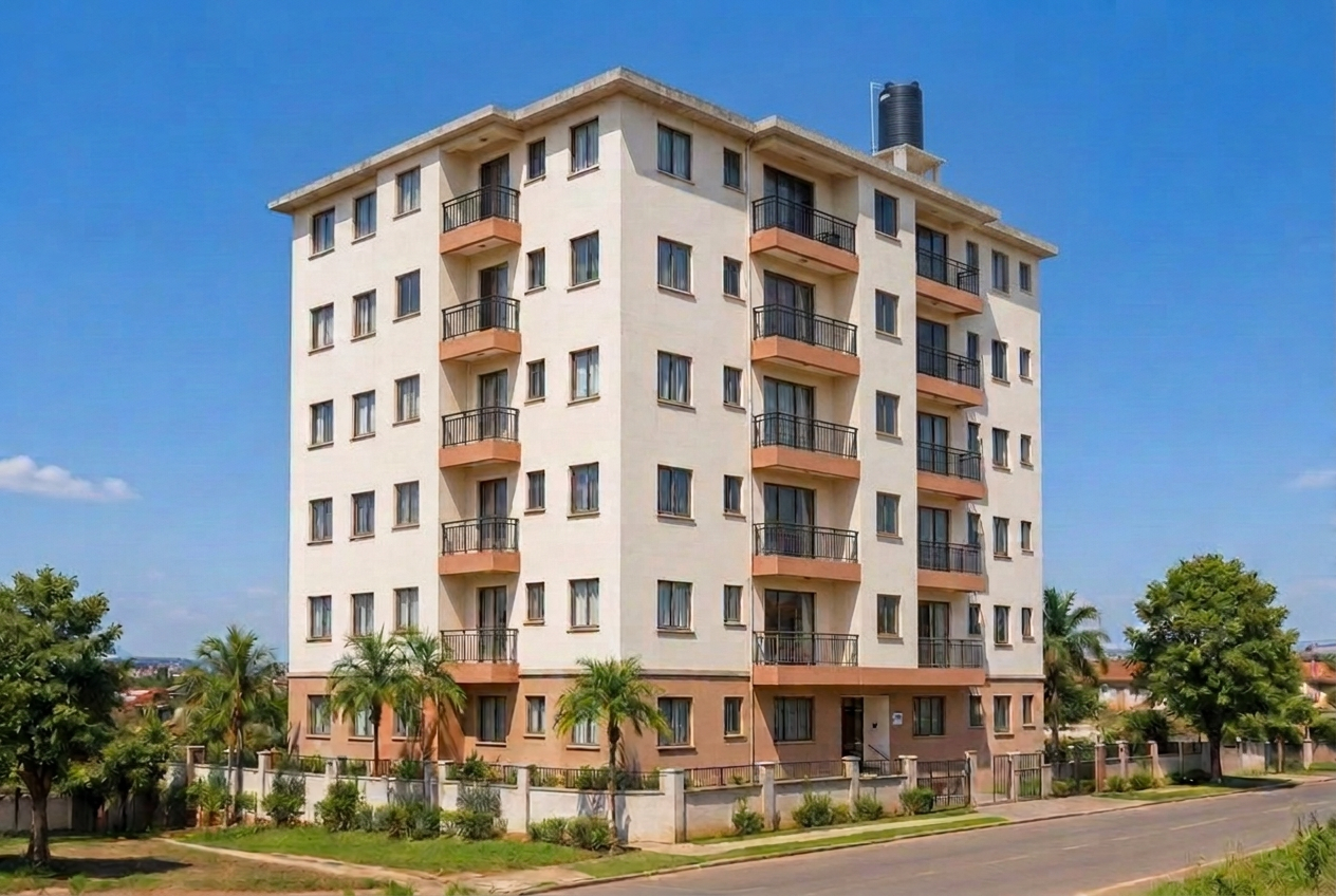 Medium-cost apartment building: Balcony view apartments